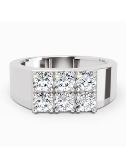 Sparkles - Lab Grown 1.48 Carat Round Cluster Diamond Ring |14K White Gold
