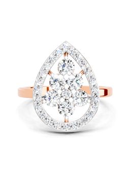 Sparkles - Lab Grown 1.01 CT Round Cluster Diamond Ring |14K Rose Gold