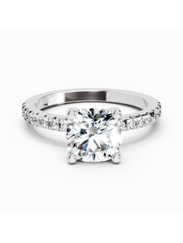 Sparkles - Lab Grown 2.22 Carat Cushion Shape Diamond Ring |14K White Gold