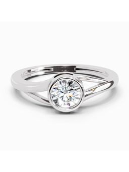 Sparkles - Lab Grown 0.7 Carat Round Solitaire Ring |14K White Gold