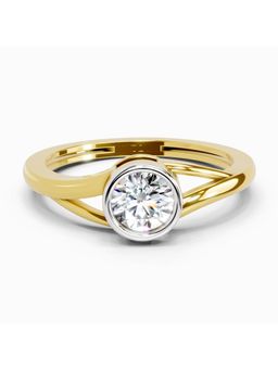Sparkles - Lab Grown 0.7 Carat Round Solitaire Ring |14K Yellow Gold