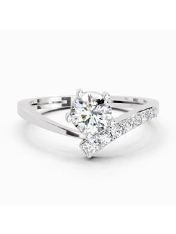Sparkles - Lab Grown 0.61 Carat Twist Bypass Diamond Ring |14K White Gold