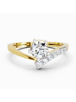 Sparkles - Lab Grown 0.61 Carat Twist Bypass Diamond Ring |14K Yellow Gold