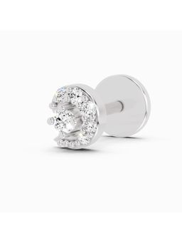 Sparkles - Lab Grown 0.03 Carat Cluster Round Shape Diamond Nose Pin for Women | 14K White Gold