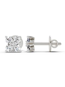 Sparkles - Lab Grown 0.50 Carat Round Shape Diamond Stud Earrings | 14K White Gold