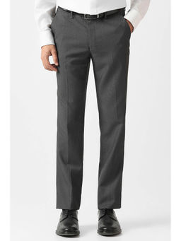 Van Heusen - Men Grey Textured Trouser
