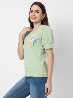 PINACOLADA - Women Green Printed Regular Top