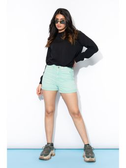 FREAKINS - Pale Blue Elasticated Texture Shorts