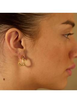 Nishani - 925 Silver Open Hoop Earrings for Women