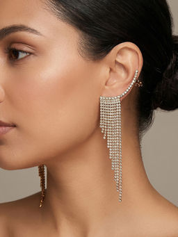 Joker and Witch - Joker & Witch Ice Princess Gold Bling Tassel Dropped Earrings