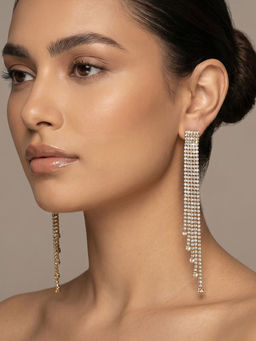 Joker and Witch - Joker & Witch Sweet Spark Gold Bling Dropped Earrings