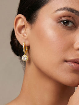 Joker and Witch - Joker & Witch Dainty-Drama Gold Bling Hoop Earrings