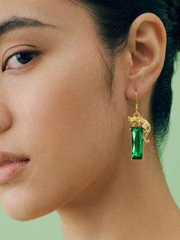 Joker and Witch - Joker & Witch Madero Gold Panther Dropped Earrings