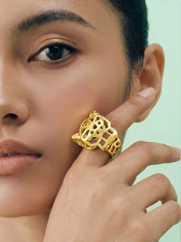 Joker and Witch - Joker & Witch Panthero Gold Animal Adjustable Ring