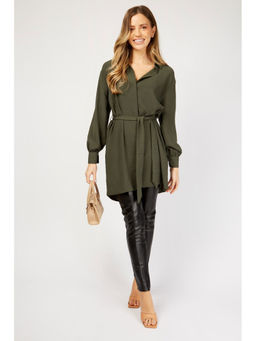 Trendyol - Green Shirt With Tie