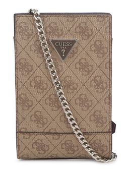 Guess - Cordelia Logo Chit Chat Brown Handbags
