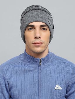 Monte Carlo - Men Winter Woven Grey Beanie