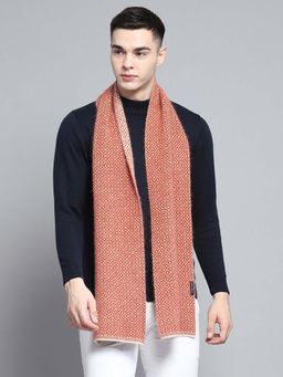 Monte Carlo - Men Pure Wool Woven Rust Muffler