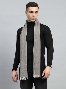 Monte Carlo - Men Cotton Woven Grey Muffler