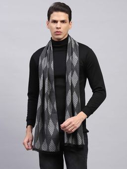 Monte Carlo - Men Cotton Woven Grey Muffler