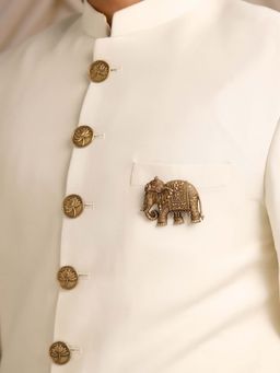 Cosa Nostraa - Heritage Elephant Adorned Brooch
