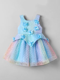Hopscotch - Floral Applique Party Dress