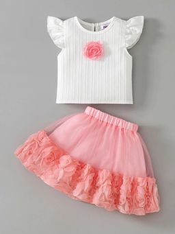 Hopscotch - Floral Applique Skirt