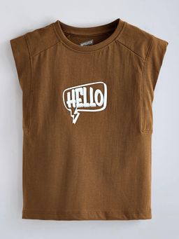 Hopscotch - Cotton Typography T-Shirt