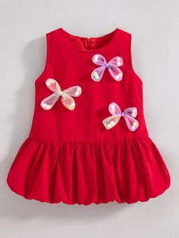 Hopscotch - Bow Applique Dress