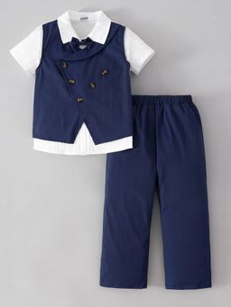 Hopscotch - Textured Striped Formal Set with Bow
