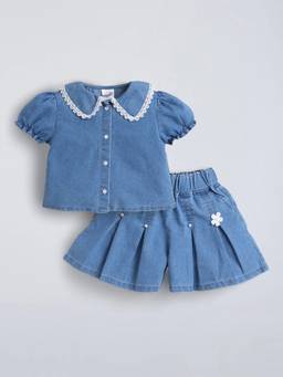 Hopscotch - Denim Shorts Set