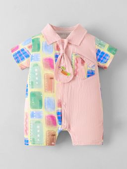Hopscotch - Graphic Romper with Tie