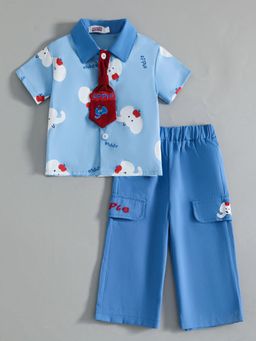 Hopscotch - All Over Print Shirt and Pant with Tie
