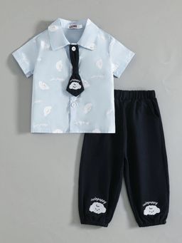 Hopscotch - All Over Print Shirt and Pant with Tie