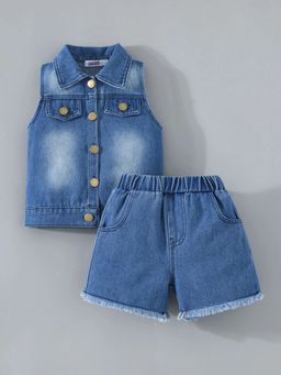 Hopscotch - Denim Shirt and Shorts