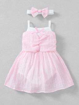 Hopscotch - Bow Applique Dress with Headband