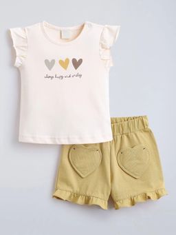 Hopscotch - Heart Print Shorts Set