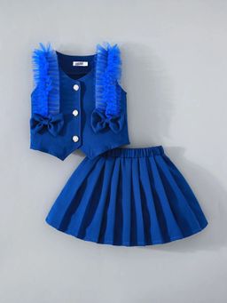 Hopscotch - Ruffled Bow Applique Skirt Set