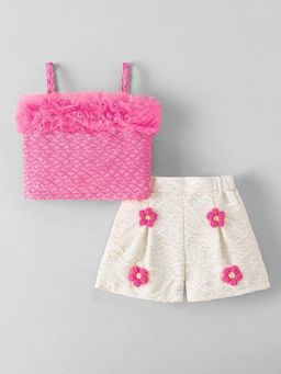 Hopscotch - Textured Blouse and Shorts