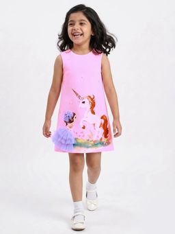 Hopscotch - Unicorn Ruffled Bow Dress