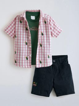 Hopscotch - Fruit Embroidery Cotton Short Set