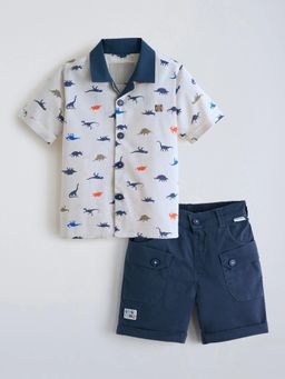 Hopscotch - Dino Cotton Short Set