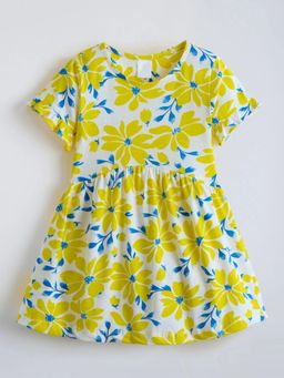 Hopscotch - Girl's Yellow Casual Dresses