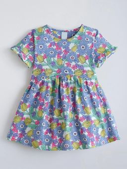 Hopscotch - Girl's Blue Casual Dresses