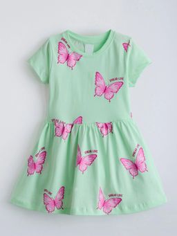 Hopscotch - Girl's Green Casual Dresses
