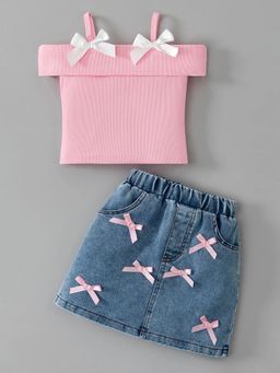 Hopscotch - Bow Applique Skirt Set