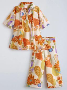 Hopscotch - Tropical Kurti and Pant Ethnic Set