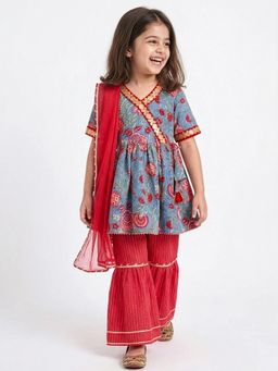Hopscotch - Sequined Floral Sharara Set