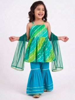 Hopscotch - Lace Leheriya Sharara Set