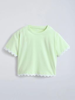Hopscotch - Relaxed Fit Laced T-Shirt